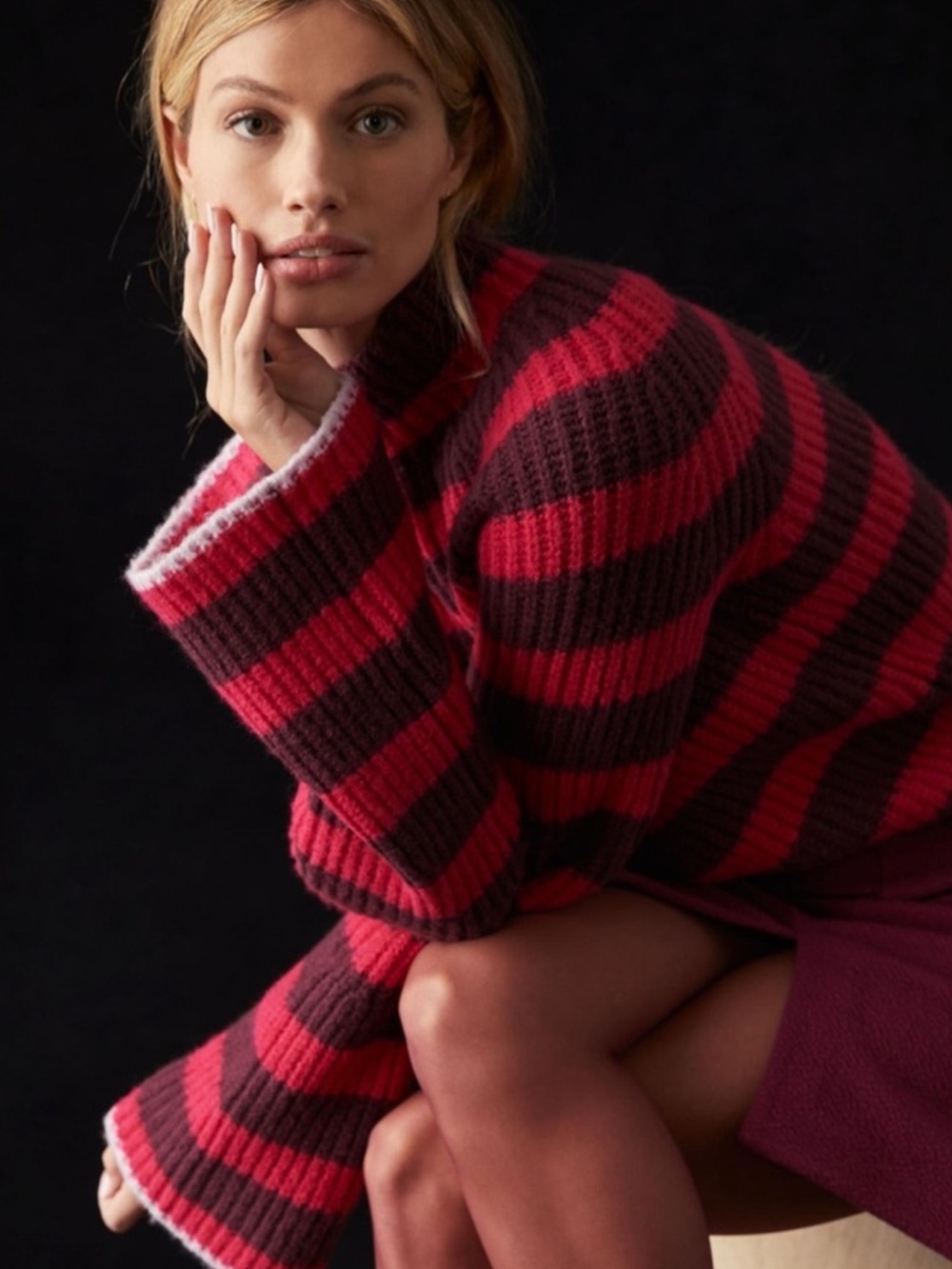 Anthropologie Maeve Stripe Turtleneck Sweater - size Medium